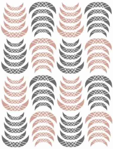 Nagelsticker - Aufkleber selbstklebend - Nail Sticker - rosegold schwarz French Edel